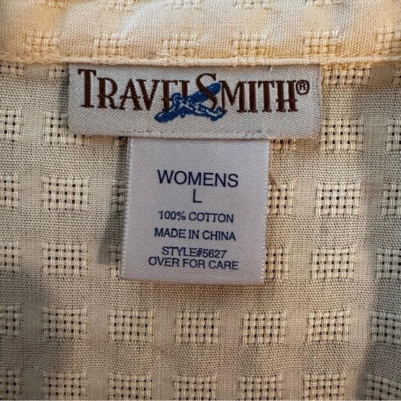 Women's Travel Smith 100% Cotton Shirt Sz L Yellow - Picture 8 of 8